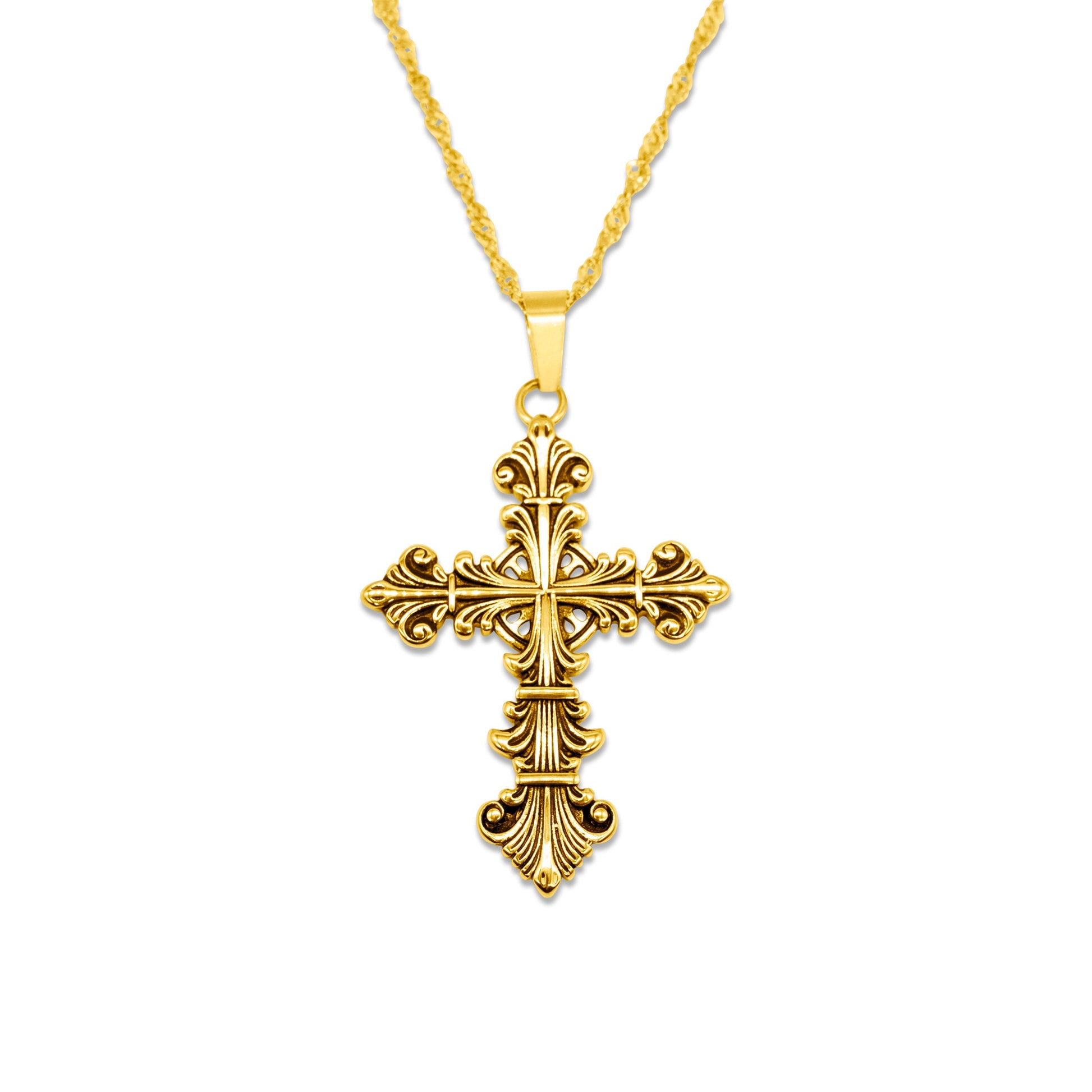 Lament Cross Necklace Gold - Sweet Cokie
