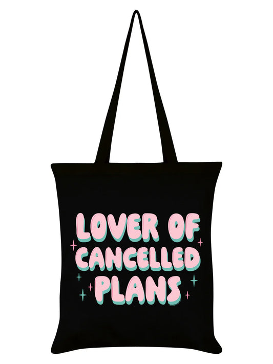 Lover Of Cancelled Plans Black Tote Bag - Sweet Cokie 
