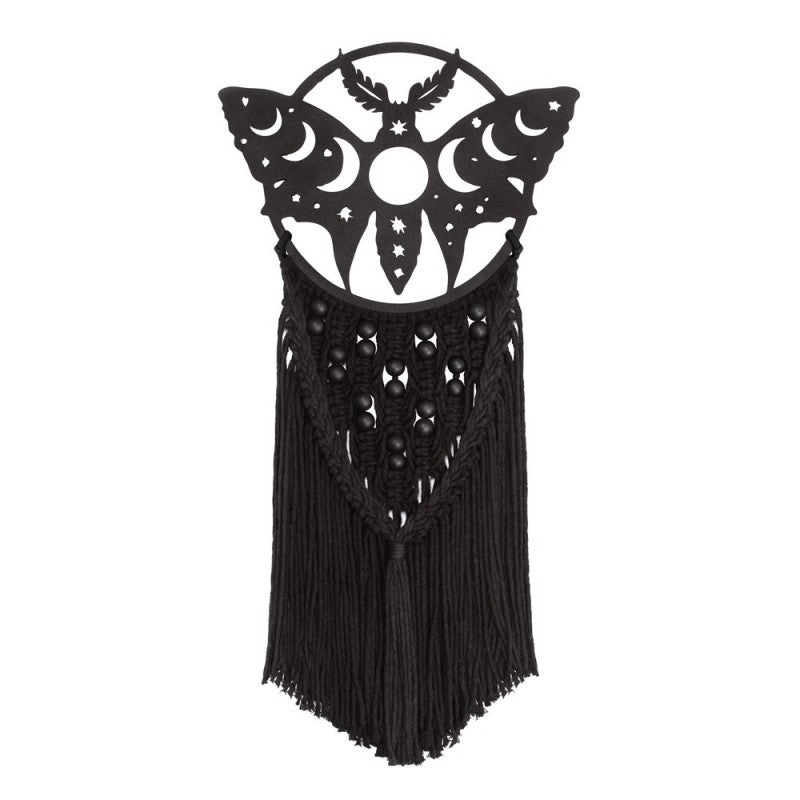 Lunar Moth Wall Hanging Gothic Macrame Decor - Sweet Cokie