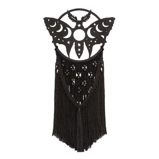 Lunar Moth Wall Hanging Gothic Macrame Decor - Sweet Cokie