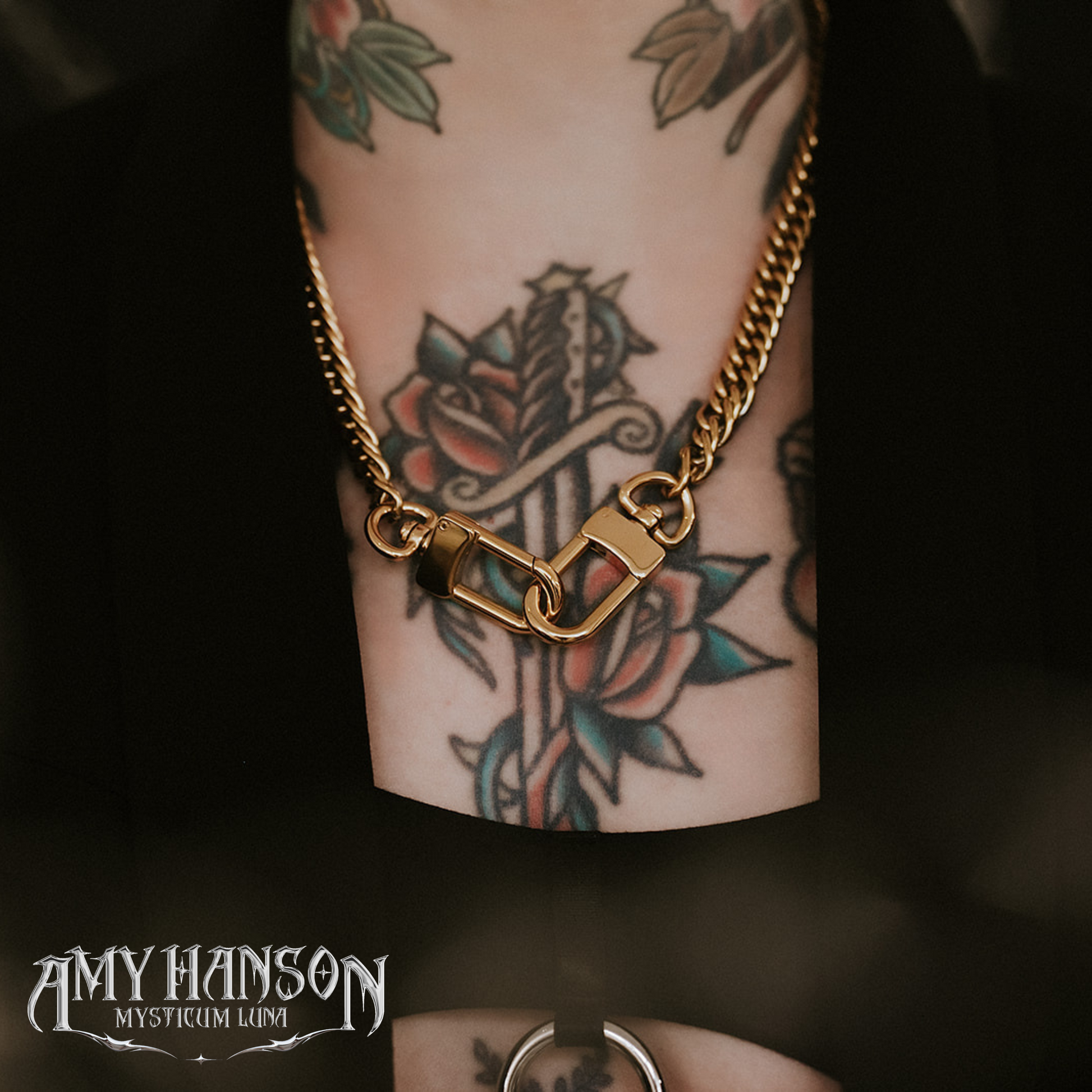 ML x Amy Hanson Gold Scorn Carabiner Necklace - Sweet Cokie 