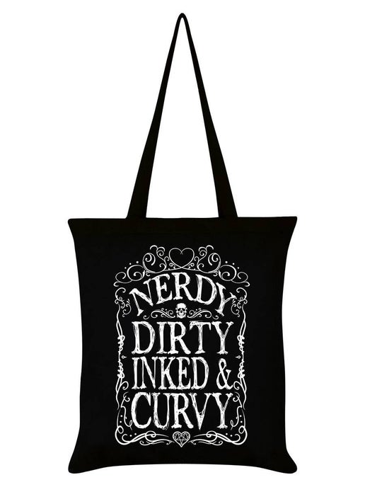 Nerdy Dirty Inked & Curvy Black Tote Bag - Sweet Cokie 