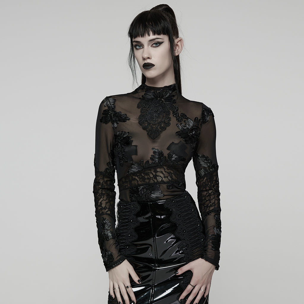 Punk Rave Goth Lace Undershirt - Sweet Cokie