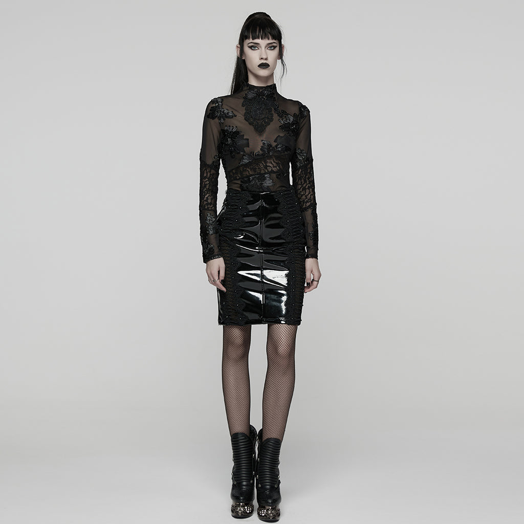 Punk Rave Goth Lace Undershirt - Sweet Cokie