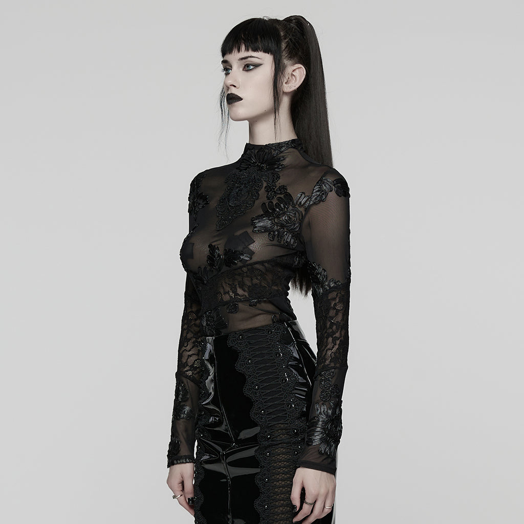 Punk Rave Goth Lace Undershirt - Sweet Cokie