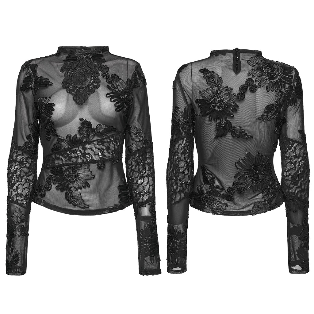 Punk Rave Goth Lace Undershirt - Sweet Cokie