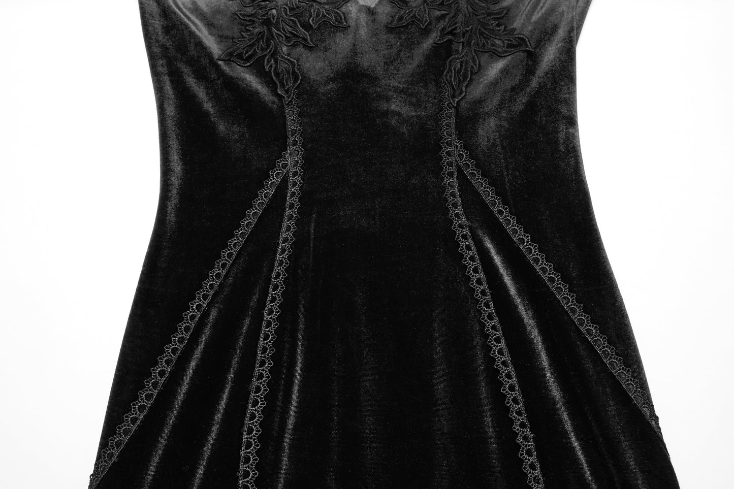 Punk Rave Isolde Velvet Lace Sleeve Dress In Black - Sweet Cokie 