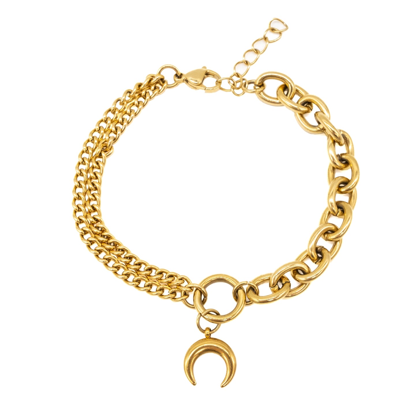 Selene Gold Crescent Moon Bracelet - Sweet Cokie 