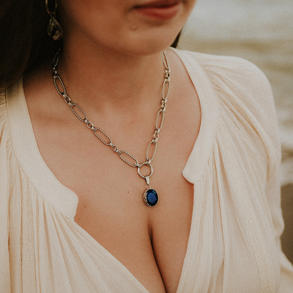 Tentacle of the Tides Blue Stone Necklace - Sweet Cokie 