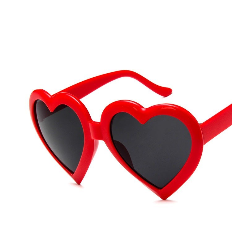 Trendy Heart-shaped Sunglasses Colorful Sunglasses Peach Heart Sunglasses - Sweet Cokie 