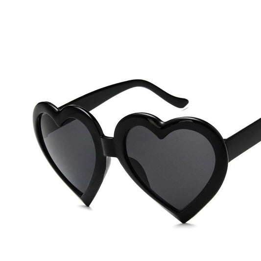 Trendy Heart-shaped Sunglasses - Sweet Cokie 