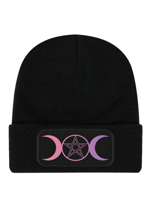 Triple Moon Black Beanie - Sweet Cokie 