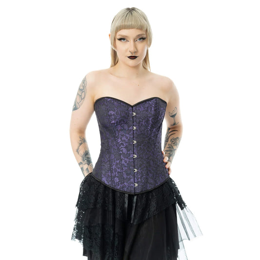 Vixxsin Amethyst Lace Gothic Corset - Sweet Cokie