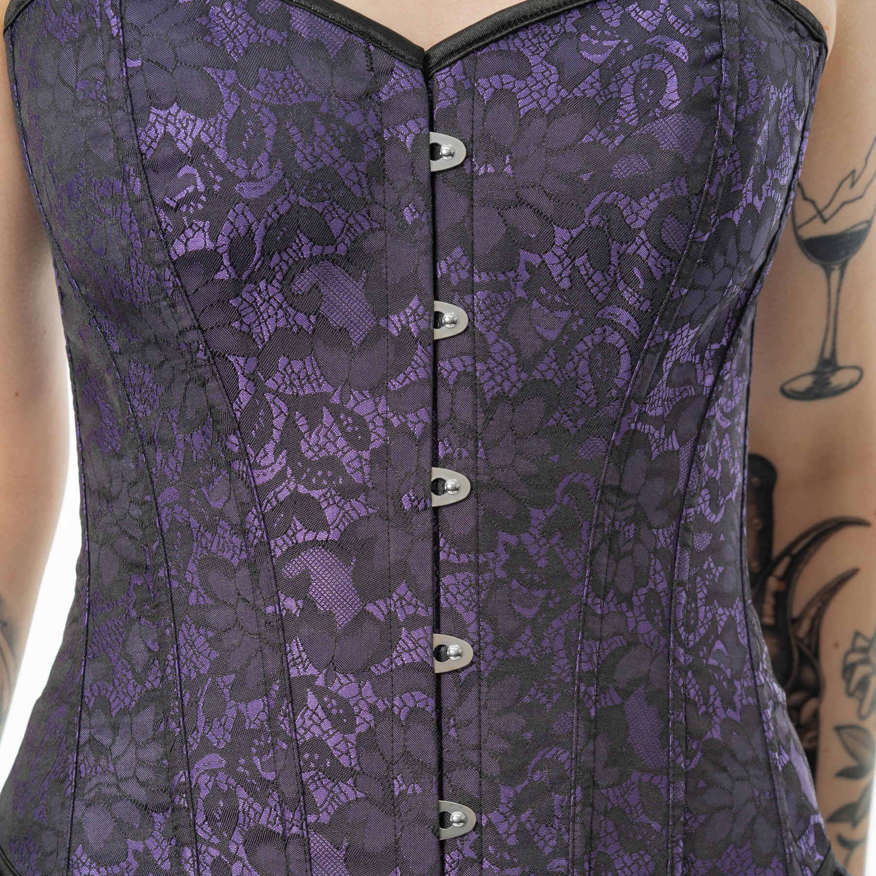 Vixxsin Amethyst Lace Gothic Corset - Sweet Cokie