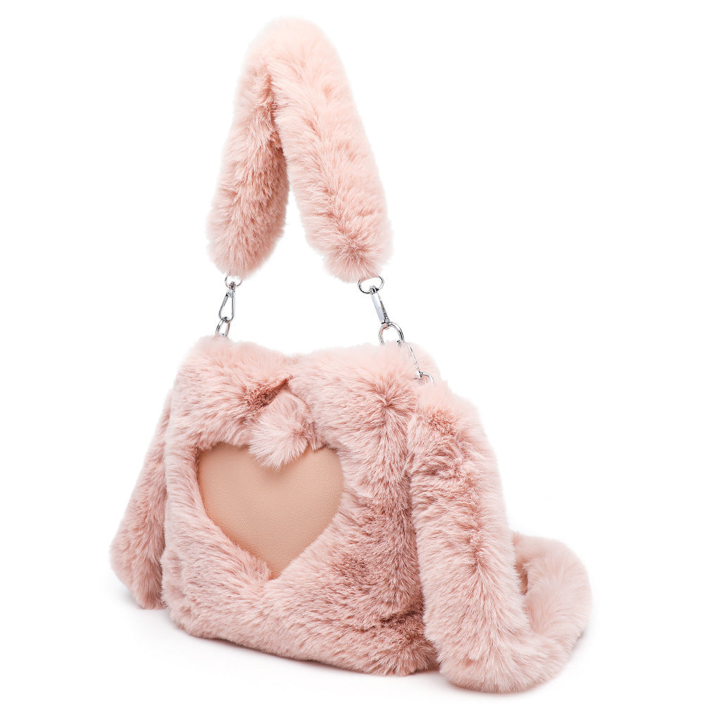 Women Fluffy Shoulder Bag Top-handle Bag - Sweet Cokie 