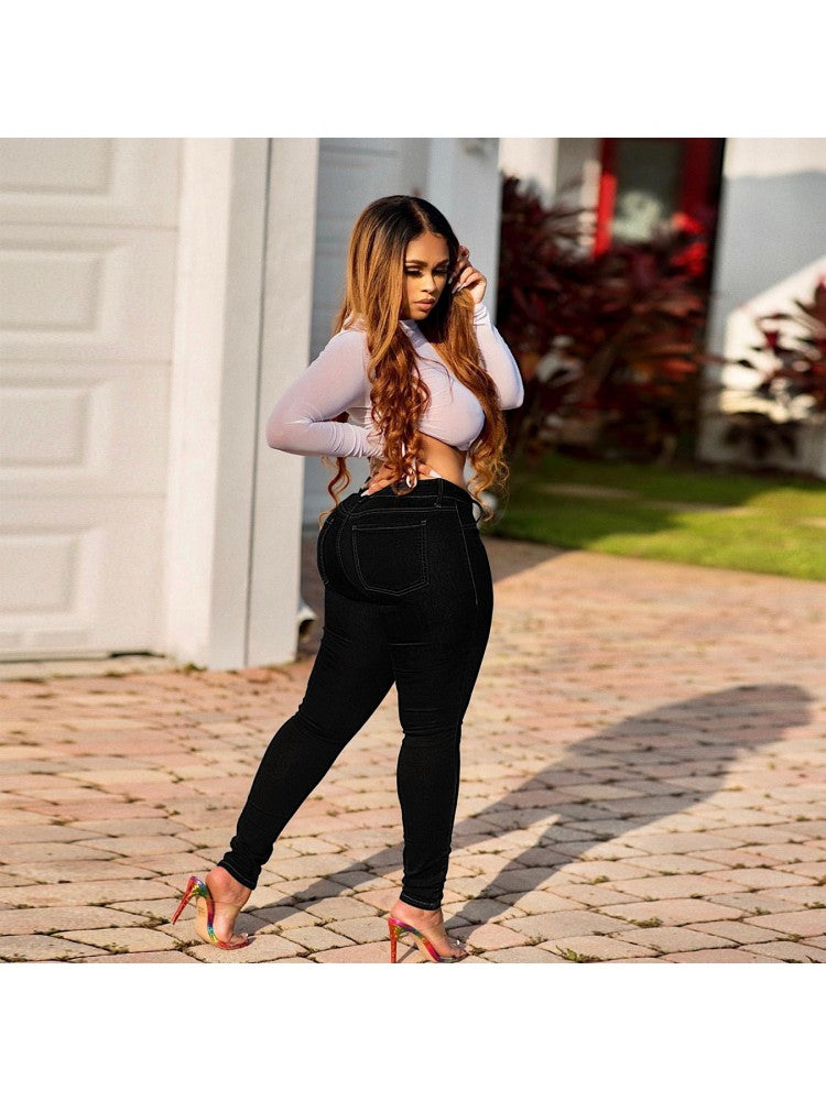 Women's Black Ripped Jeans - Sweet Cokie 